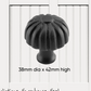 Farmhouse Satin Black Iron Pumpkin Knob (2 sizes)-Vintique Concepts