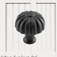 Farmhouse Satin Black Iron Pumpkin Knob (2 sizes)-Vintique Concepts