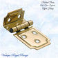 Art Deco Square offset polished brass Hinge-Vintique Concepts