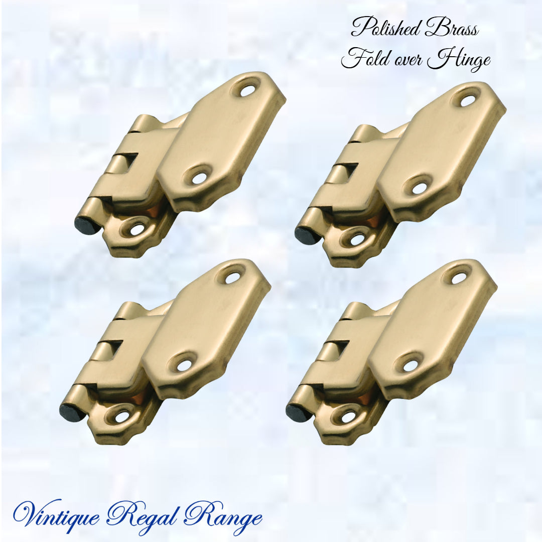 vintage foldover offset polished brass Hinge-Vintique Concepts