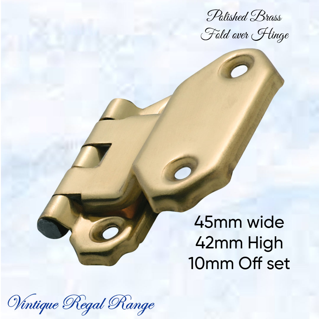 vintage foldover offset polished brass Hinge-Vintique Concepts