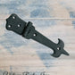 Rustic Iron Tower Long door or gate hinge 94mm arm