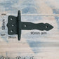 Rustic Iron Henry's Long Tonge door or gate hinge 90mm arm