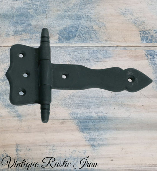 Rustic Iron Henry's Long Tonge door or gate hinge 90mm arm-Vintique Concepts