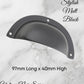 Noir series Matt Black Classico smooth Cup Drawer pull-Vintique Concepts