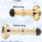 Polished Brass Classic rubber door stop 80mm Long