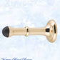 Polished Brass Classic rubber door stop 100mm Long