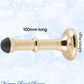 Polished Brass Classic rubber door stop 100mm Long