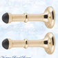 Polished Brass Classic rubber door stop 100mm Long