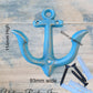 Cast Iron Hook - Cast Iron Nautical Blue Anchor Coat Hook