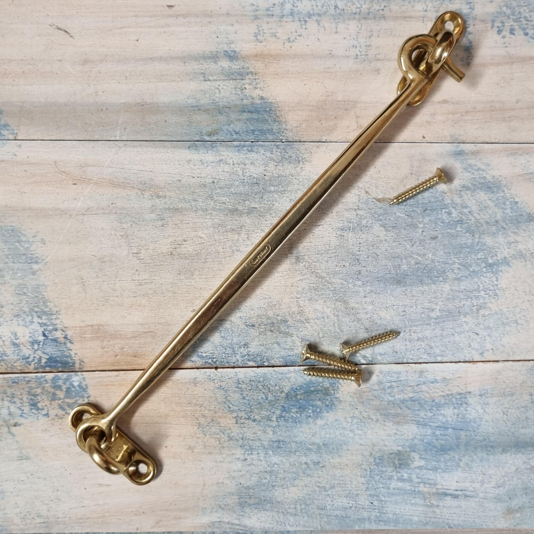 Solid Brass Cabin Hook 200mm long