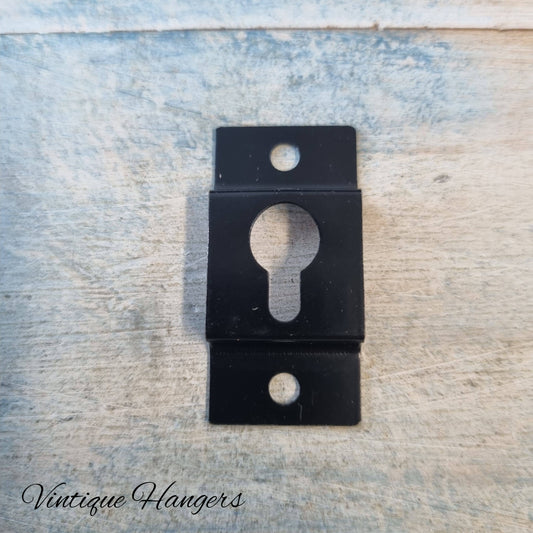 Raised Keyhole hanger Black 41 x 20mm (ideal for speakers,sound bar etc)-Vintique Concepts