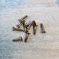 Antique Solid Brass Round head wood screws 1/2''(12.7mm) 4 gauge (pkt10)-Vintique Concepts