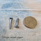 Antique Chrome plated Brass wood screws 3/4''(19.05mm) 6 gauge (pkt20)-Vintique Concepts