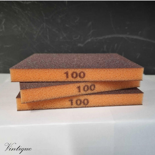 Abrasive Flexible Foam sanding Sponge pad-2 sided 100g 3 Pack nz