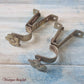 antique flower curtain rod brackets (pair) recycled-Vintique Concepts