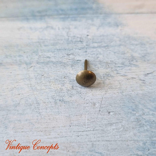Antique Gold Push Pins or Upholstery Pins (7mm dia)