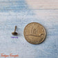 Antique Gold Push Pins or Upholstery Pins (7mm dia)-Vintique Concepts