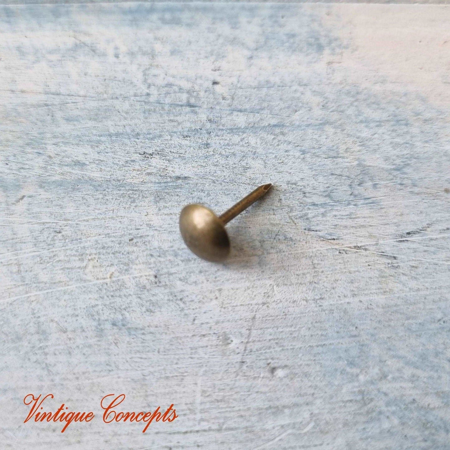 Antique Gold Push Pins or Upholstery Pins (7mm dia)-Vintique Concepts