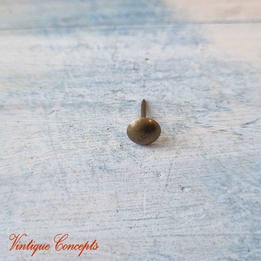 Antique Gold Push Pins or Upholstery Pins (7mm dia) - Vintique Concepts