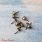 Antique Gold Push Pins or Upholstery Pins (7mm dia)-Vintique Concepts