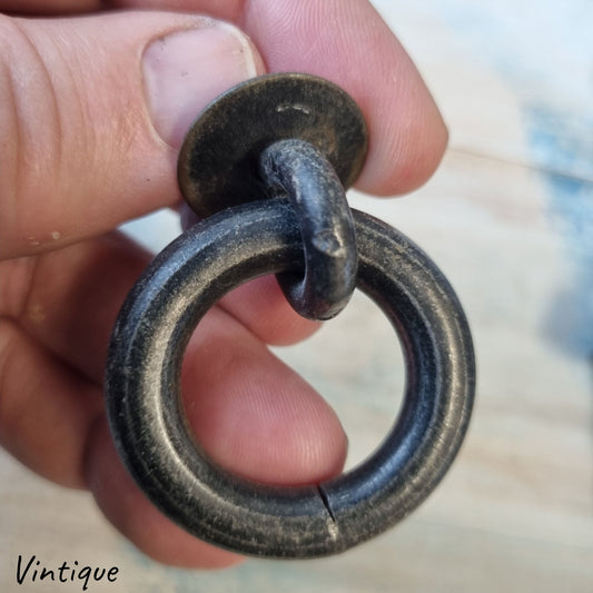 antique Heavy IRON Ring pull 40mm dia ring - Pre - Loved (ea) - Vintique Concepts