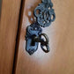 Antique look Bronze latch , Key and Escutcheon-Vintique Concepts