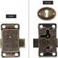 Antique look Bronze latch , Key and Oval Escutcheon-Vintique Concepts