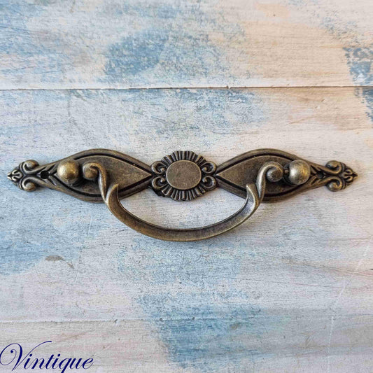 Antique look Pantry drawer swing pull 136mm x 35mm - Vintique Concepts