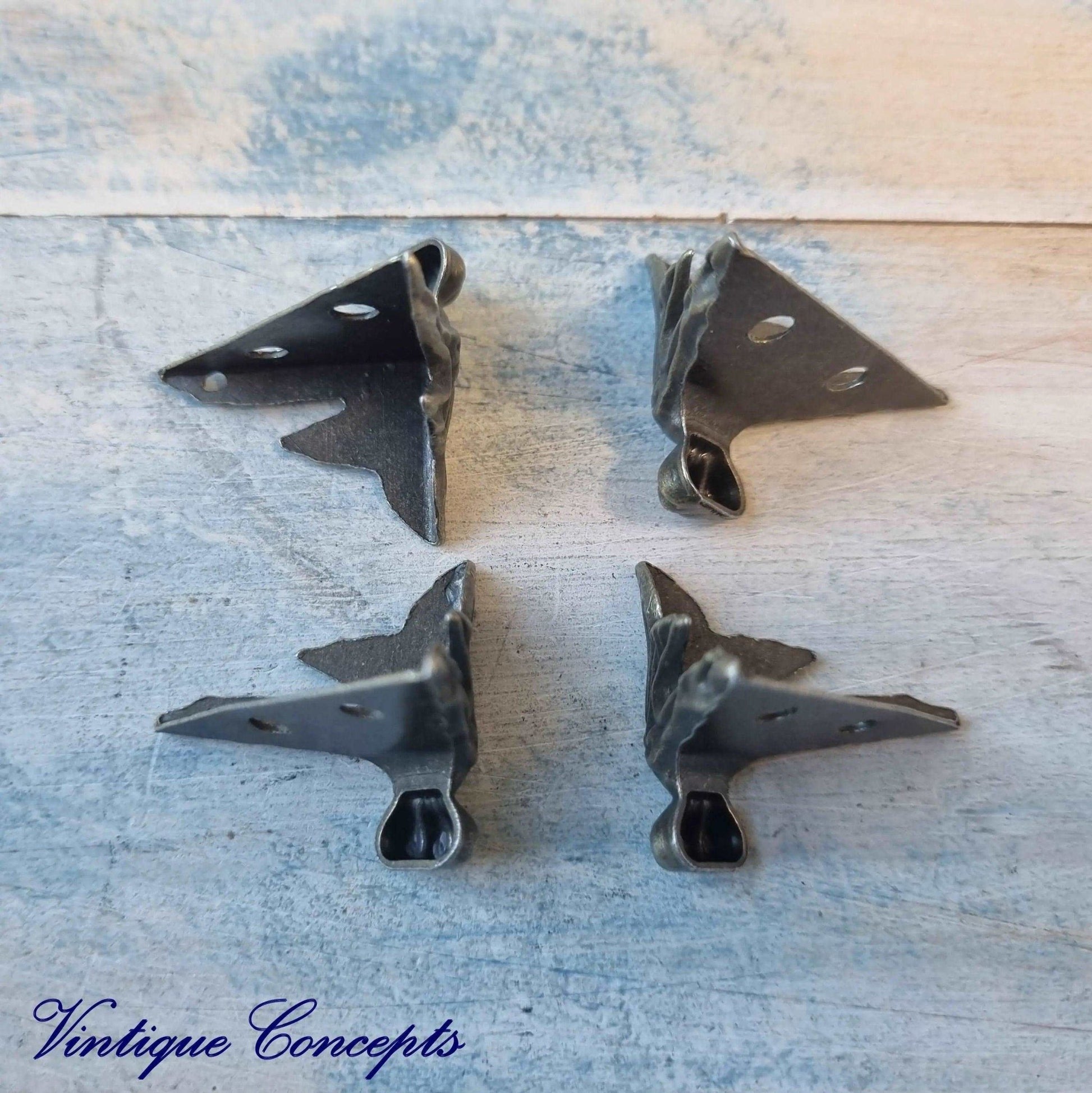 Antique look Small metal feet decorative for cabinet furniture (set of 4) - Vintique Concepts