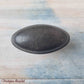 Antique oval Bakelite door Knob (graphite)-Vintique Concepts