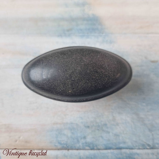 Antique oval Bakelite door Knob (graphite) - Vintique Concepts