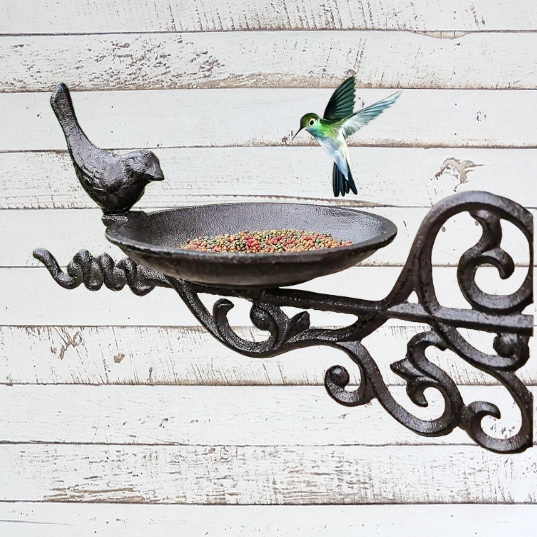 Rustic Cast Iron Bird Feeder / bath