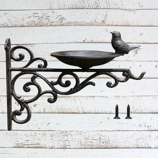 Rustic Cast Iron Bird Feeder / bath - Vintique Concepts