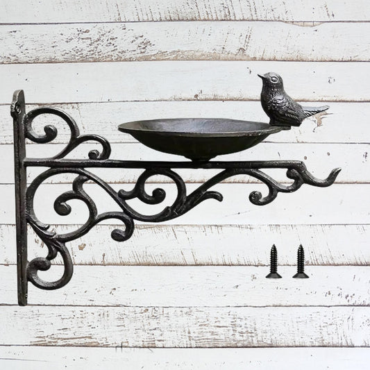 Rustic Cast Iron Bird Feeder / bath