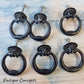 Black drawer rings 45mm dia (set of 6) Used - Vintique Concepts