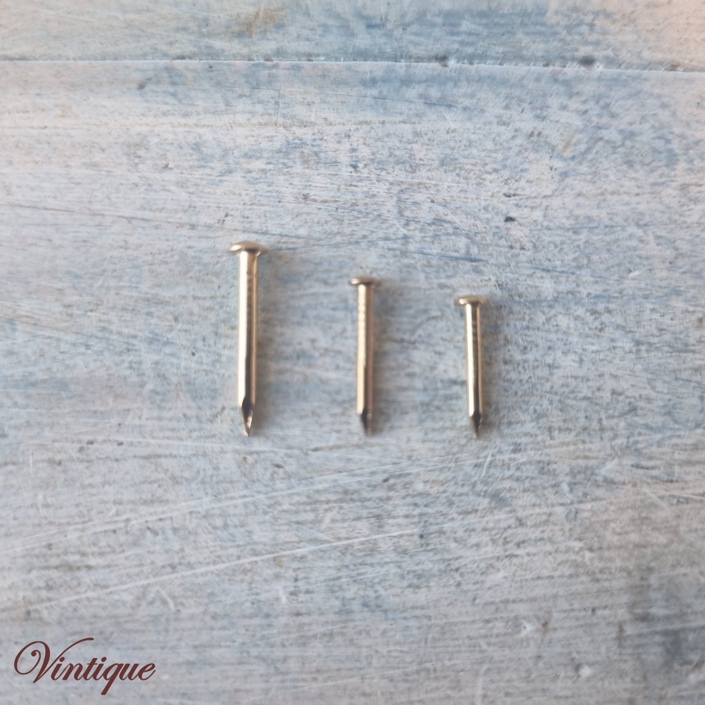 Brass Jewelry Box hardware Pins 10, 12 & 15mm (pkt 20) - Vintique Concepts