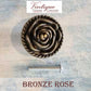 Bronze Furniture Knob Rose 32mm diameter-Vintique Concepts