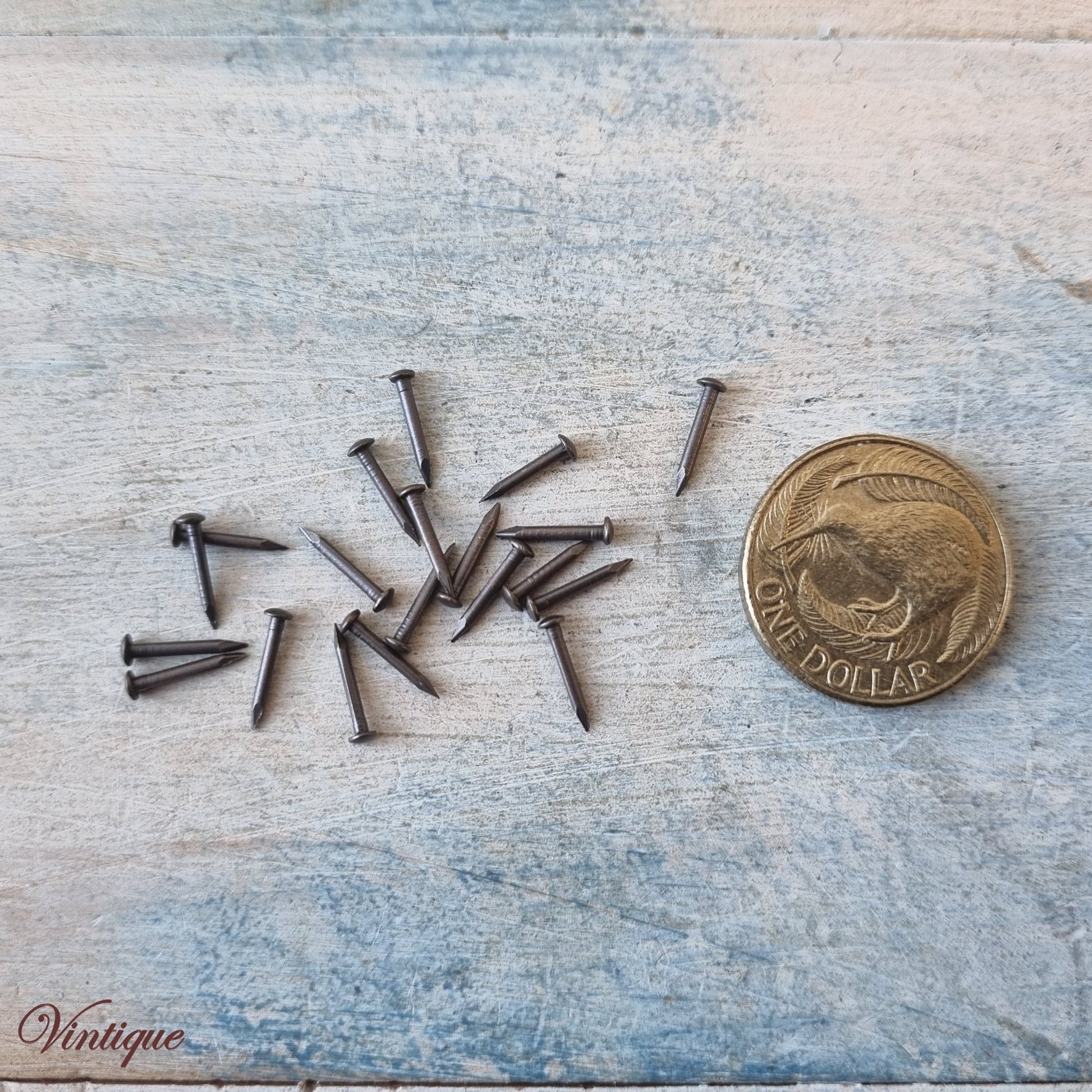 Bronze Jewelry Box hardware Pins 10mm (pkt 20) - Vintique Concepts