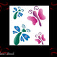 BUTTERFLIES Childrens Furniture Paint Stencil 180mm x 120mm - Vintique Concepts