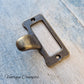 Card holder drawer handle with lip 48mm x 35mm Bronze - Vintique Concepts