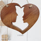 Carved Recycled Rimu "COUPLE" Heart 136mm x 128mm - Vintique Concepts