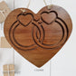 Carved Recycled Rimu "WEDDING RINGS" Heart-Vintique Concepts