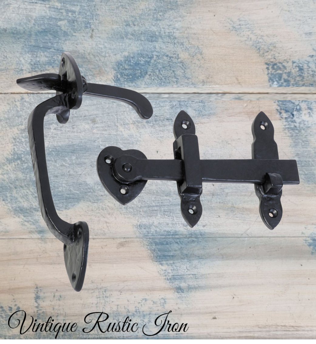 Cast Iron English Heart Latch 195 x 165 x 43mm-Vintique Concepts