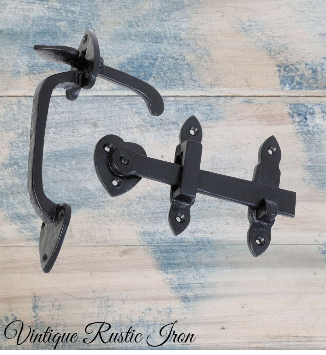 Cast Iron English Heart Latch 195 x 165 x 43mm-Vintique Concepts