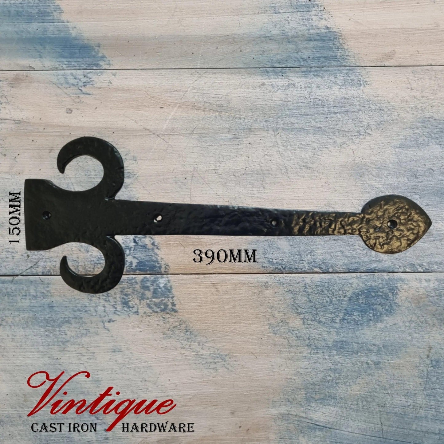 Cast Iron Faux Hinge Spearhed 380mm long x 150mm wide - Vintique Concepts