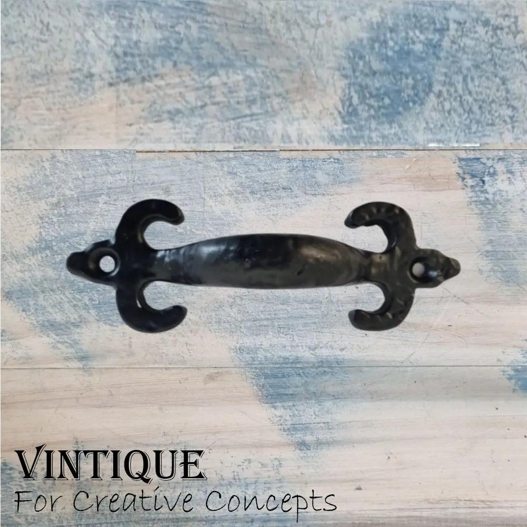 Cast Iron "fleur De Lis" cabinet handle 115mm long-Vintique Concepts