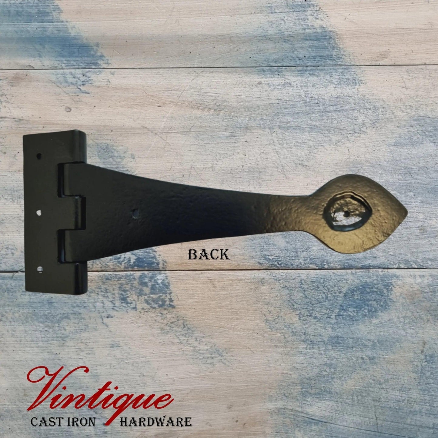 Cast Iron Hinge Spearhead 245mm long x 100mm wide - Vintique Concepts