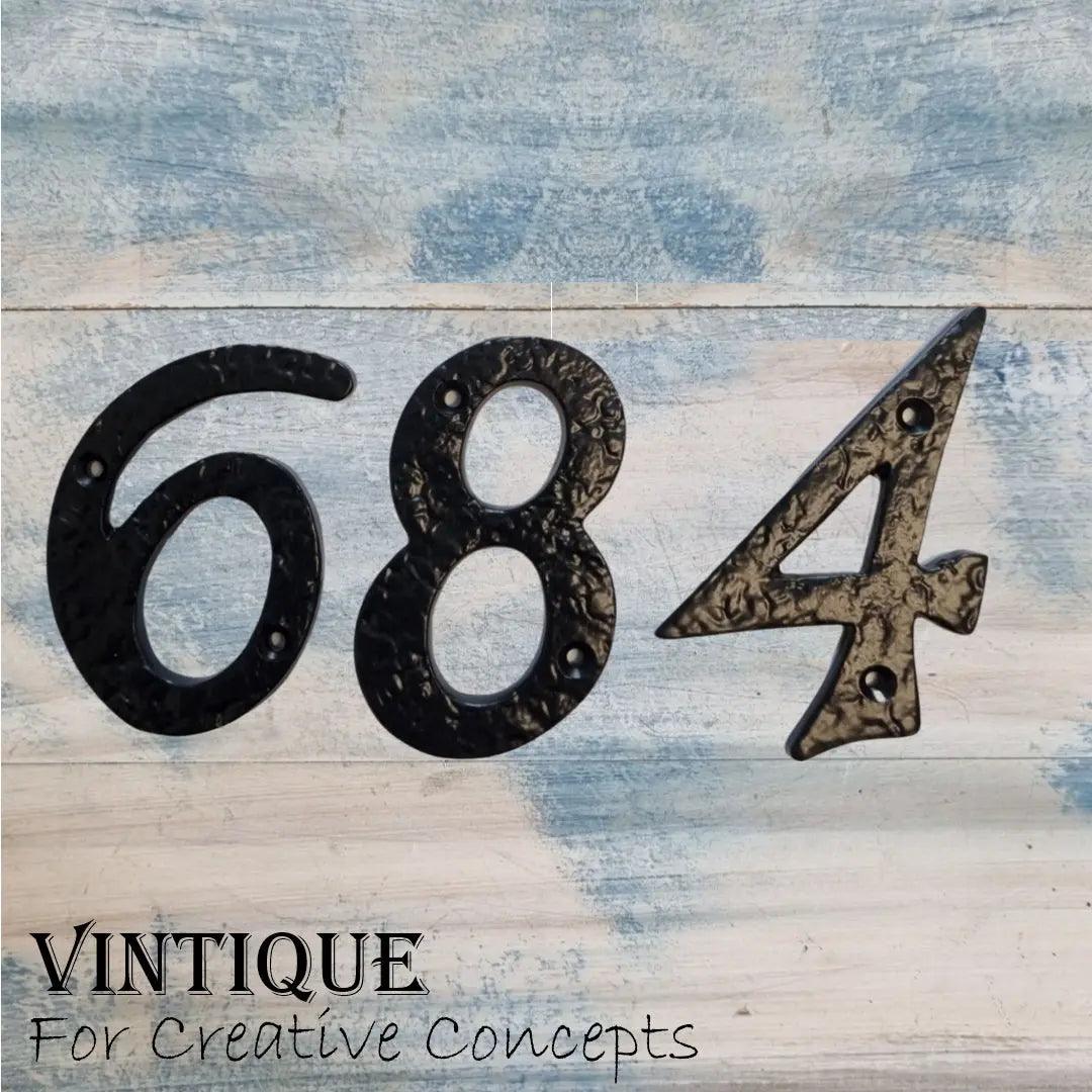 Cast Iron house or letterbox number "4" 100mm-Vintique Concepts