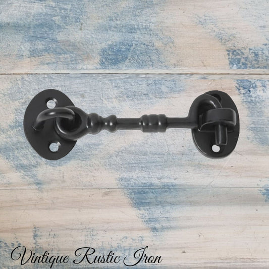 Cast Iron Oval Cabin Hook 138mm long (hook 100mm)-Vintique Concepts